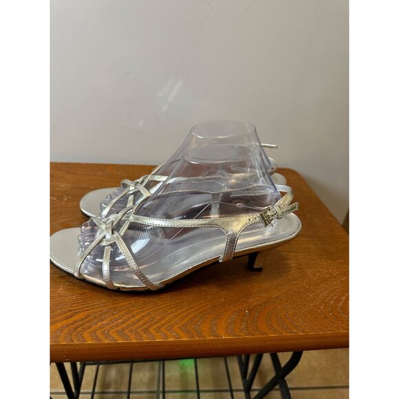 BL Boston Design Studio Women's Strappy Sandals Silver Sz 10 Sku 2825 - Picture 5 of 14